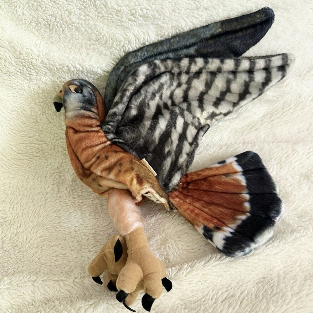 Folkmanis Hand Puppet American Kestrel Falcon Hawk Bird Wingspan Stuffed Animal